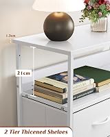 Nicehill 8-Drawer Chest Dresser Tall Storage Unit White 80x30x103.8 cm view 6