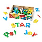 Melissa & Doug 52 Wooden Alphabet Magnets in a Box