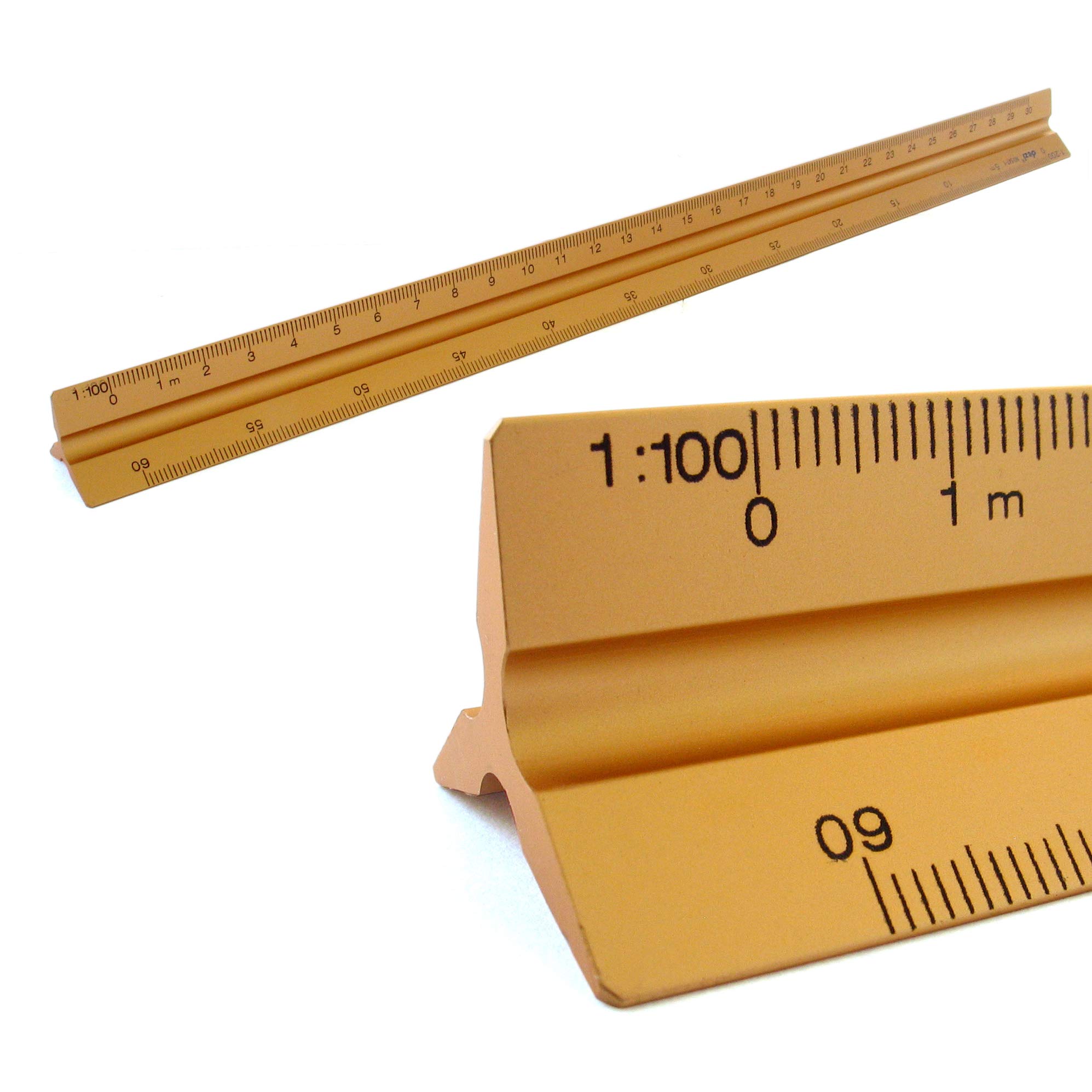 Scale Triangular Scale Aluminum Triangular 1: 100, 1: 200, 1: 250, 1: 300, 1: 400, 1: 500, 30cm long Triangular line