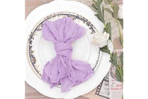 MLMC Lilac Cheese Cloth Napkins Thanksgiving Dinner Napkins Set of 10 Gauze Cheesecloth Napkins 21"x21" Rustic Fall Napkins for Wedding Baby Shower Fall Table Decor