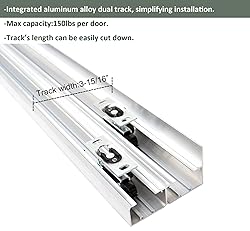 DIYHD 72" Ceiling Mount Bypass Sliding Door
