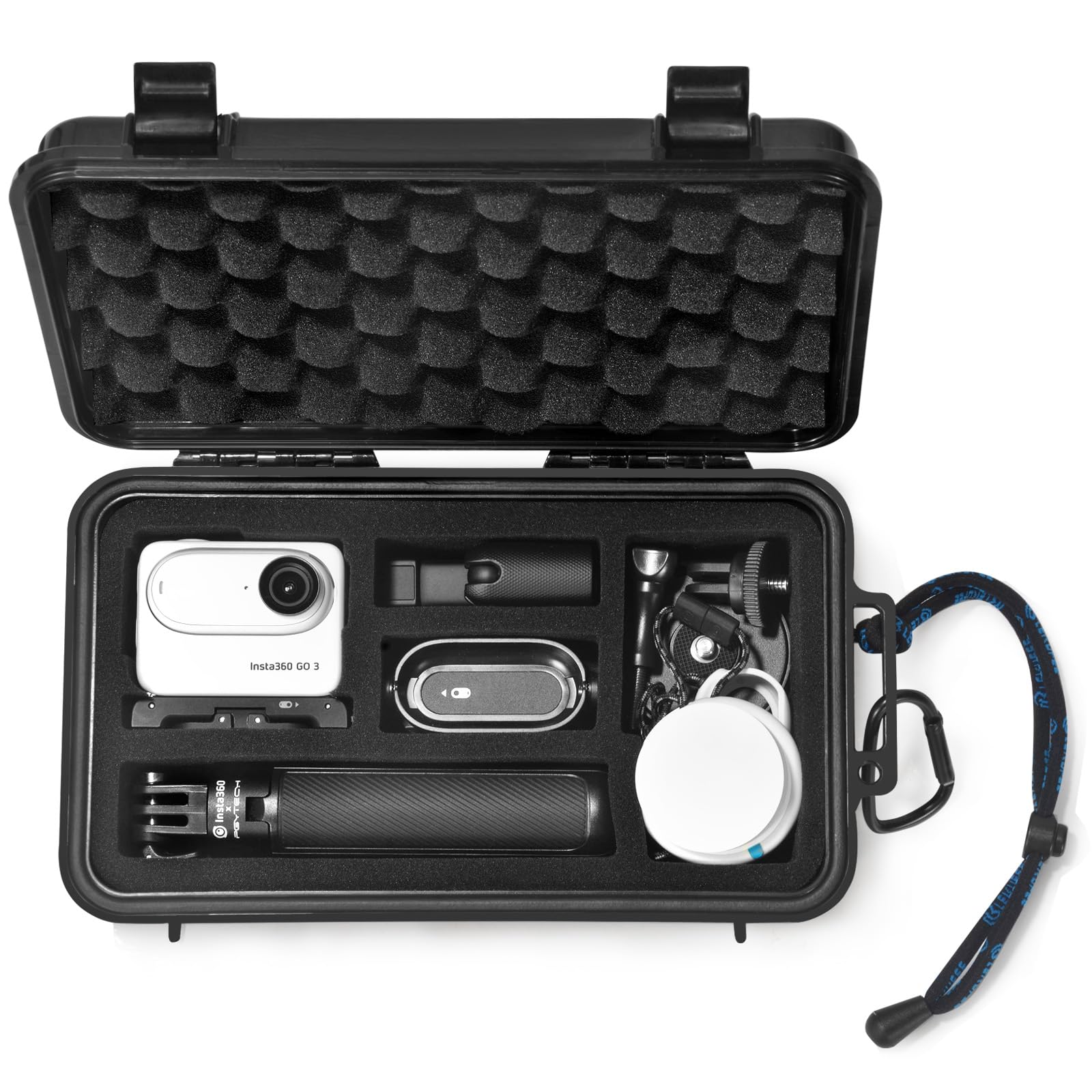 LEKUFEE Travel Waterproof Hard Case for Insta360 GO 3S/Insta360 GO 3 Action Camera/Vlogging Camera and Accessories(Case Only)