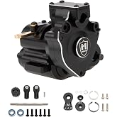 MEUS RACING Dual Speed Transmission Overdrive Gearbox for Vanquish Optic H10 1/10 RC Crawler (Black)