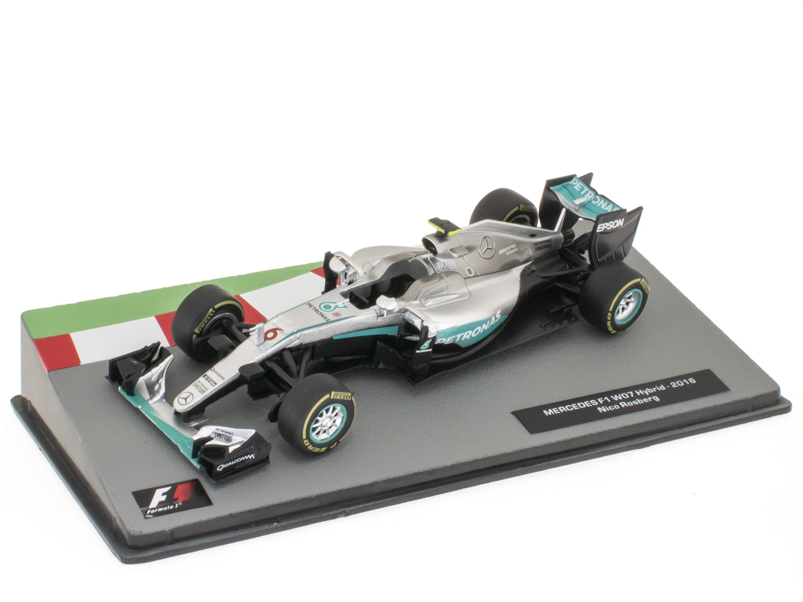 OPO 10 - Miniature car Formula 1 1/43 compatible with MERCEDES F1 W07 Hybrid - Nico Rosberg - 2016 - FD077