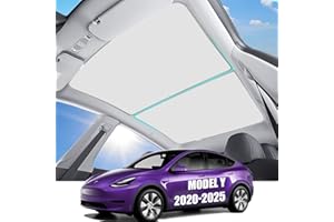 XINTUO 2025 Upgraded Sunshade Roof for Tesla Model Y 2025-2020 [Never Sag] Heat Insulation Glass Roof Sunshade for Tesla Model Y Accessories,Visor Sunroof Sun Shade UV Reflector Reflective Covers (White)