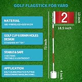 THIODOON 2 Pack Golf Flag Holes Cup 6-Hole Putting Green Stand Lights 5-Section view 4