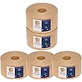 Sazzad Reinforced Water Activated Paper Tape 2.83" x 100M Pack - Heavy Duty Kraft Paper Tape for Secure Packing, Box Sealing,