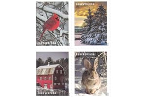 USPS Forever Stamps Winter Scenes - Book of 20 Postage Stamps