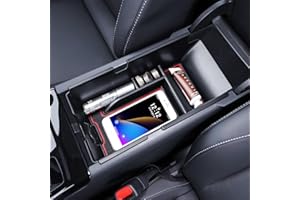 TACOBRO TACORBO Center Console Organizer Tray Compatible with Toyota Camry 2025 LE/SE/XLE/XSE Insert Tray Accessories, Armrest Secondary Storage Box, Red Trim