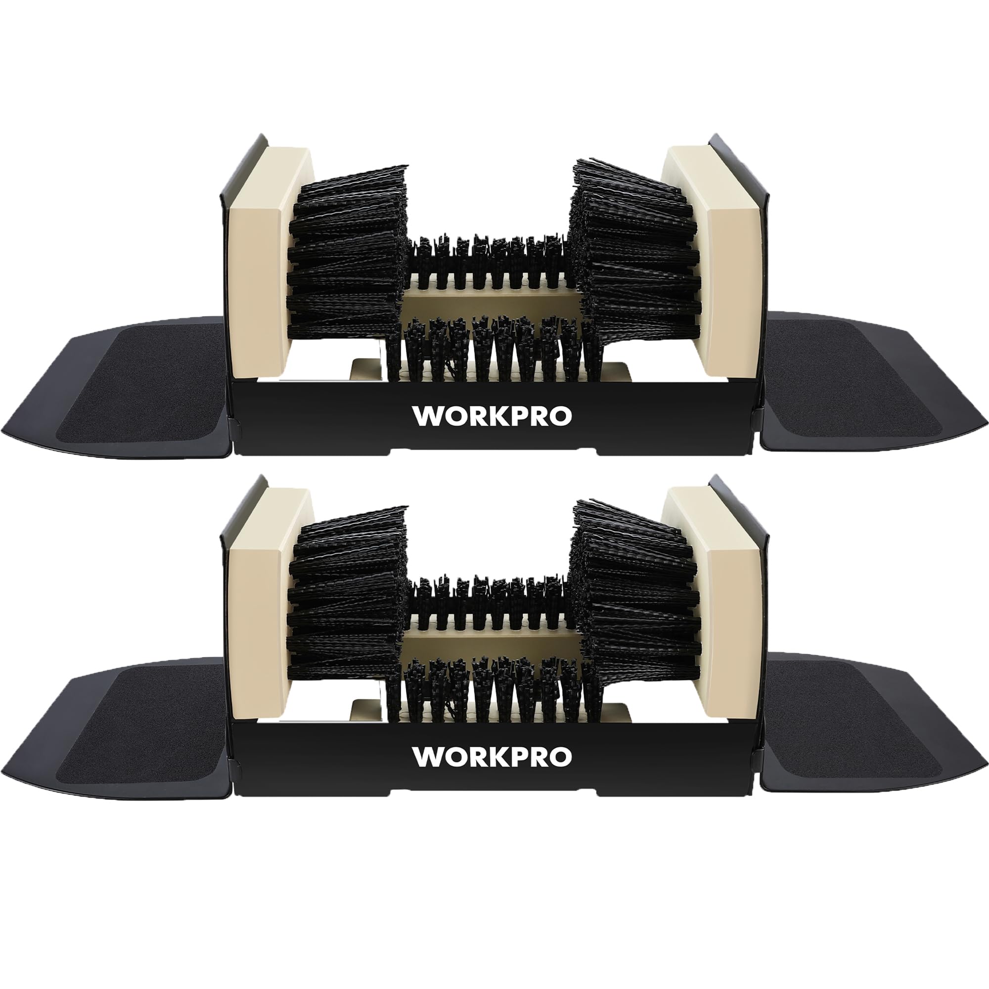 Photo 1 of WORKPRO Boot Brush Scraper Outdoor, Shoe Cleaner Brush, Boot Scrubber, Heavy Duty Boot Cleaning Brush, 2 Pack