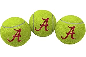 ShopInstaPets 3 Pack Tennis Balls | Officially Licensed | Great for Dogs & Tennis Players (Alabama Crimson Tide)