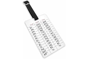 Golf Distance Matrix Bag Tag- Gapping Chart, Know Your Distance for Every Shot by SWVL Sports