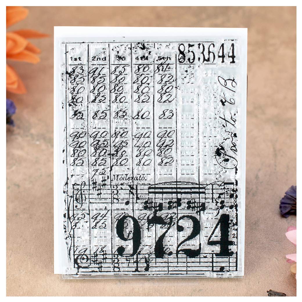 Kwan Crafts Numbers Clear Stamps for Card Making Decoration and DIY Scrapbooking