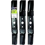 MaxPower 561558B Mower Blade Set for 50” Cut MTD/Cub Cadet Replaces OEM No. 942-05052A, 742-05052A, Black