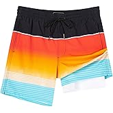SURF CUZ Mens Swim Trunks with Compression Liner Swim Shorts 7" Swimming Trunks Stretch 7 Inch Swim Suits Quick Dry