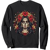 La Catrina Dia De Los Muertos, Sugar Skull Day of the Dead Sweatshirt