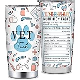 YILOWEMY Vet Tech Gifts for Women Men, Appreciation Gifts for Veterinary Technician, Veterinary Technician Gift For Graduation, Vet Tech 20oz Insulated Stainless Steel Tumbler With Lid