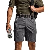 CQR Men's Flex Casual Cargo Shorts, Lightweight Water Resistant Golf Shorts, Stretch Tactical Work Shorts with Multi-Pocket