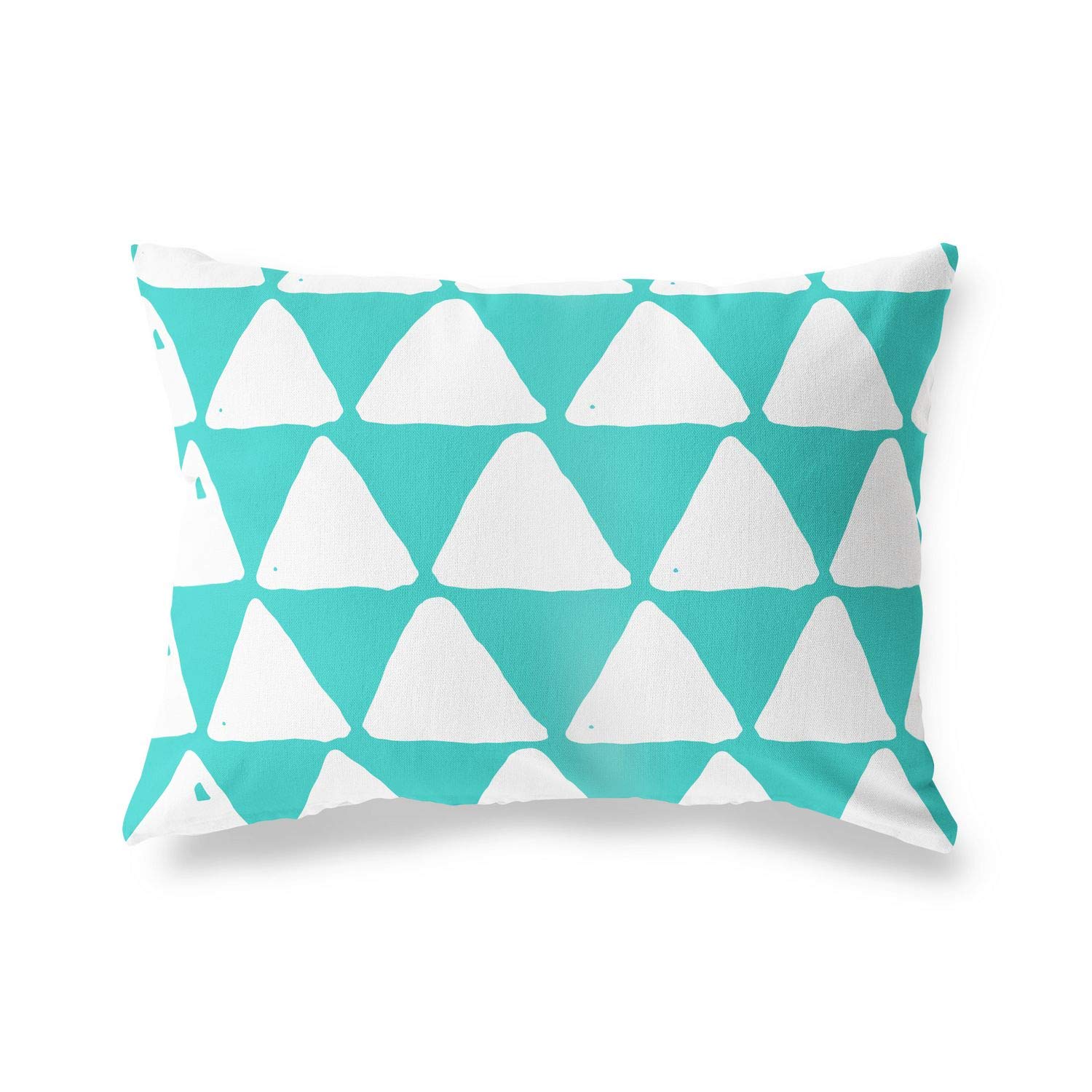 BonaMaison Decorative Cushion Cover, Turquoise-White Throw Pillow Covers, Home Decorative Pillowcases for Livingroom, Sofa, Bedroom, Size: 45X60 Cm - Designed and Manufactured in Turkey