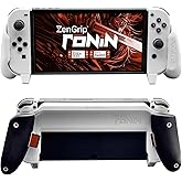 Satisfye ZenGrip Ronin White Dockable Switch Grip - Comfortable & Ergonomic, Joy Con & Switch Control