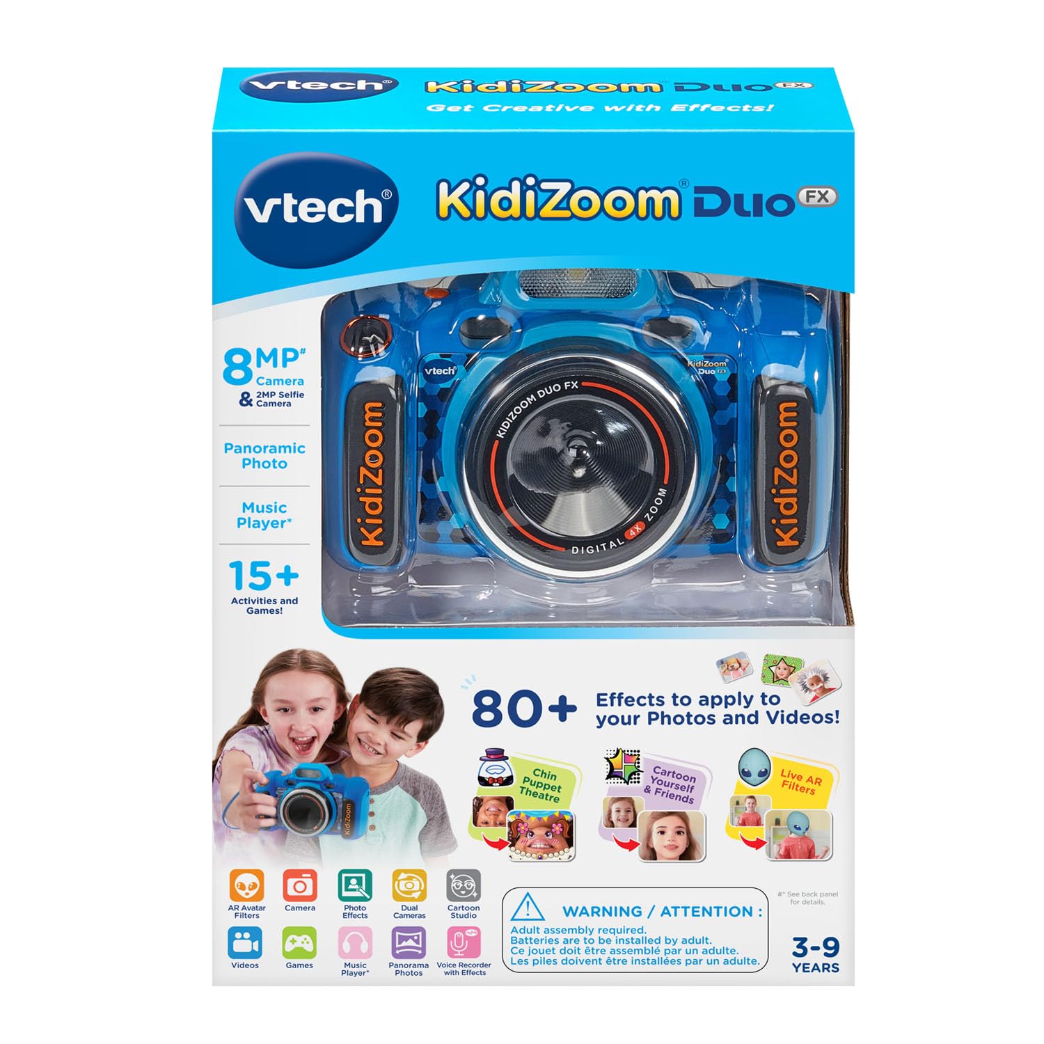 VTech KidiZoom Duo Camera FX Kids Digital Dual Cameras, Blue