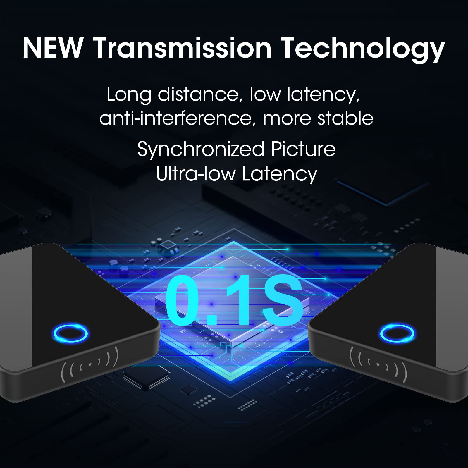 Wireless HDMI Transmitter and Receiver,Binken 150m Wireless HDMI Extender Support 1080P@60 Hz, Support 2.4/5GHz for Streaming Video Audio from Laptop, PC Satellite to HDTV Projector Model 810