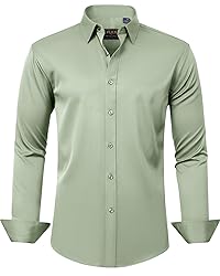 J.VER Men's Dress Shirts Solid Long Sleeve Stretch