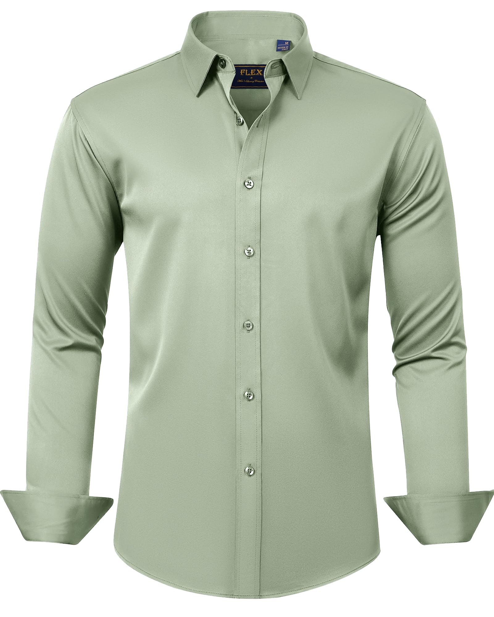 J.VER Men's Dress Shirts Solid Long Sleeve Stretch
