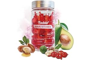 Fadelo Styling Hair Vitamins Capsule for Frizzy & Dry Hair, Styling Oils with Argan, Macadamia, Avocado - Plus Essential Vitamins A, C, E, and Pro-Vitamin B5 - Universal Hair Reviver for All