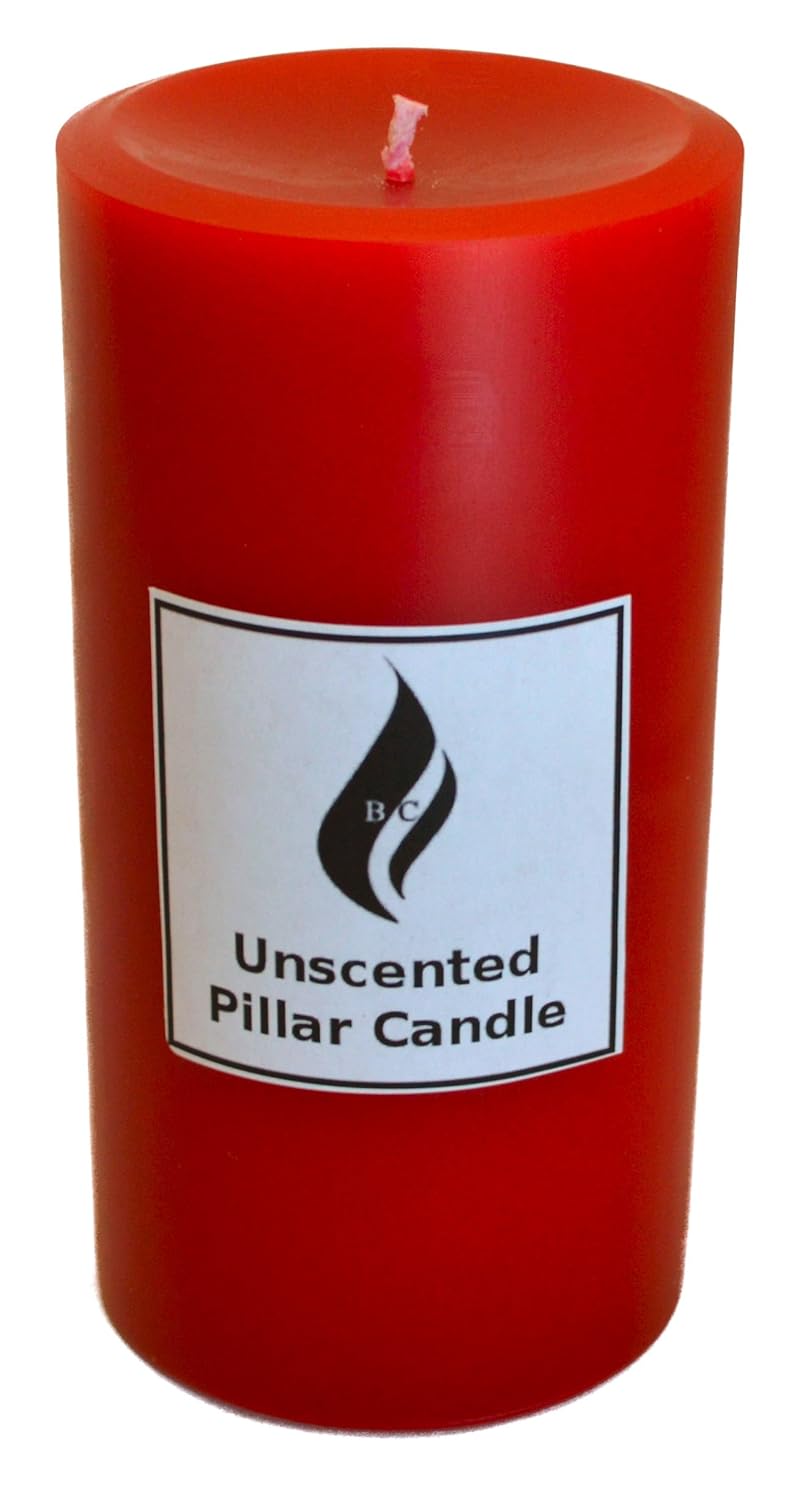 Round Pillar Candle Unscented Up to 140 Hours Burn Time (Red) Amazon.co.uk Kitchen & Home