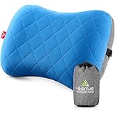 Hikenture Camping Pillow with Removable Cover - Ultralight Inflatable Pillow for Neck Lumbar Support - Upgrade Backpacking Pillow - Washable Travel Air Pillows for Camping, Hiking, Backpacking