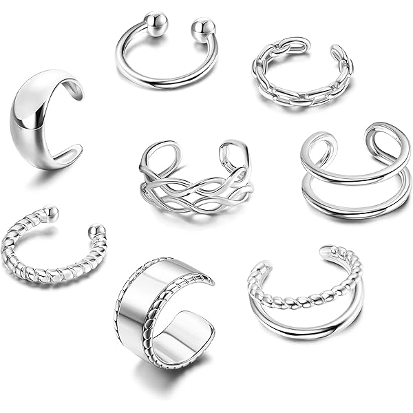 Amazon.com: IRONBOX 9Pcs Ear Cuff Earrings for Women 14K