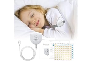 TEQIN Bedwetting Alarm for Boys and Girls, USB Rechargeable, Pee Alarm with Music Optional and Volume Control, Potty Alarm with Sounds and Vibration, Bed-wetting Sensor for Kids