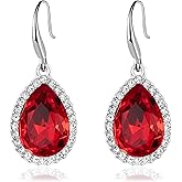 Austrian Crystal Teardrop Dangle Drop Earrings for Women Dangling 14K Gold Plated Hypoallergenic Jewelry