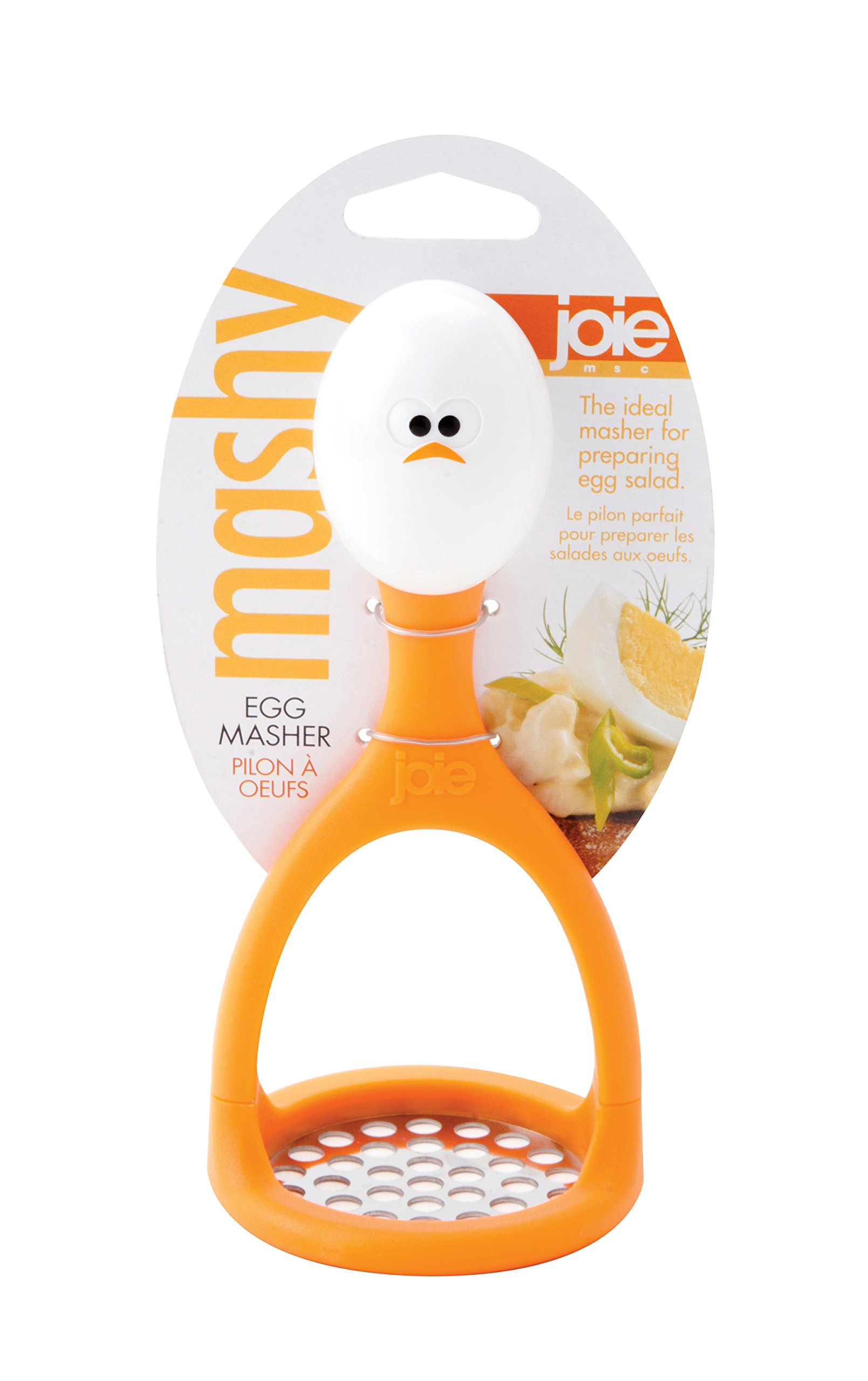 Joie 067742-507921 Stainless Steel Egg Mashy, Plastic, Orange, 6.5"