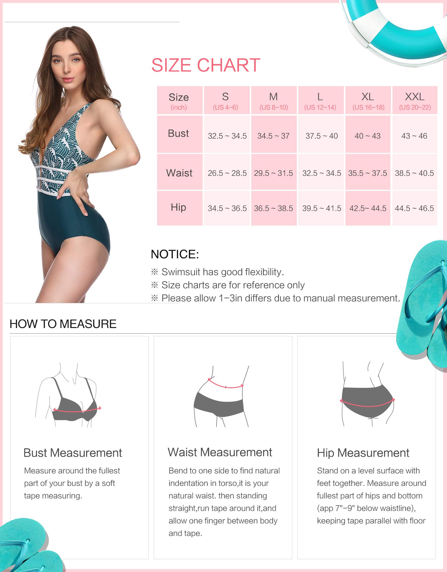 Verano Playa Women One Piece Swimsuit Deep Plunge Monokini High Waist Tummy Control Bathing Suit