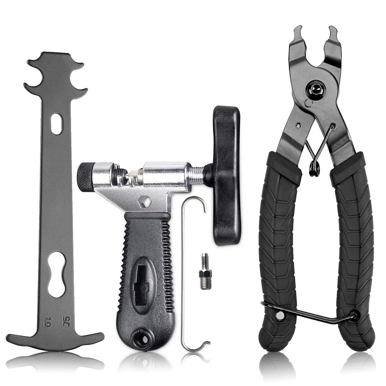 TAGVO Bike Link Plier+Chain Breaker Splitter Tool+Chain Checker, Universal for 7 8 9 10 Speed Chain, Chain Missing Link Opener Closer Plier Chain Cutter Connector Wear Indicator Tool