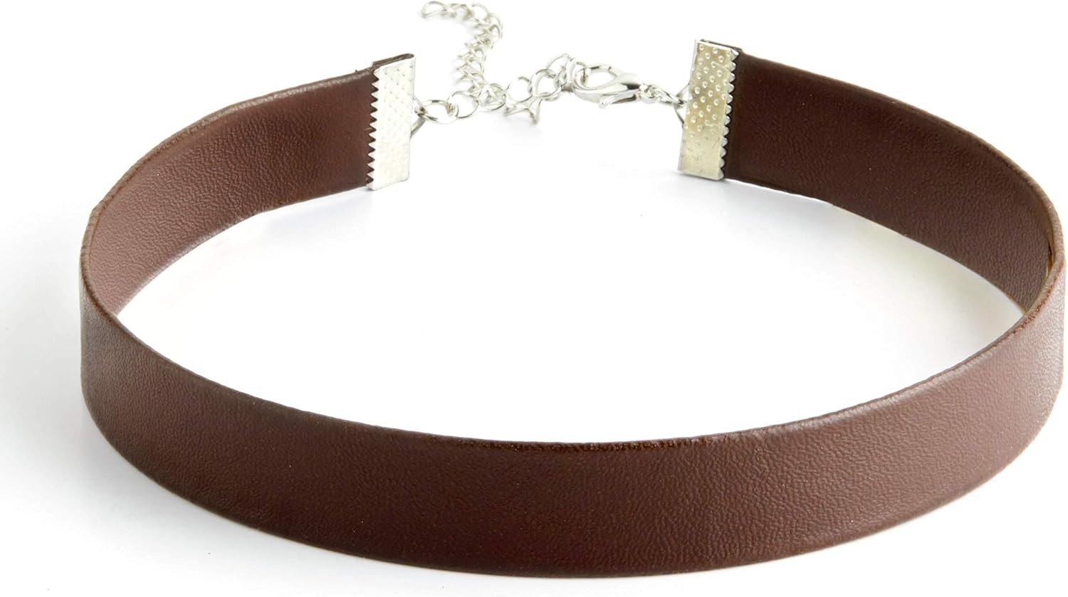 STACKABLE CREATIONS Brown Leather Choker Necklace for Women