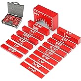 Comfylichi 16Pcs Setup Blocks Height Gauge, Router &amp; Table Saw Accessories | Precision Aluminum Setup Bars, Woodworking Tools for Easily Set Height, Depth, Fence Alignment,Ideal Gift for Carpenter, Dad