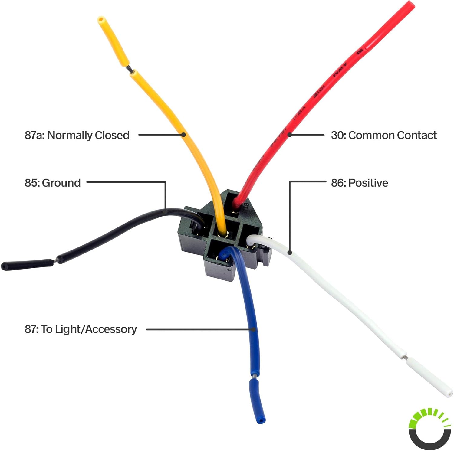 10 Pack - Bosch Style 12V DC 5-PIN SPDT Interlocking Relay Socket Harness Base (with Wires): Industrial & Scientific