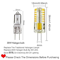 RAYHOO 10pcs G4 LED Bulbs JC Bi-Pin Base Light