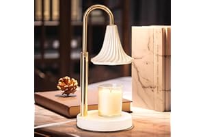 Marycele Candle Warmer Lamp, Height Adjustable Electric Candle Lamp Warmer with Timer and 2 Bulbs, Mothers Day Gifts for Mom, House Warming Gifts New Home Decor Aesthetic, Dimmable Wax Melt Warmer
