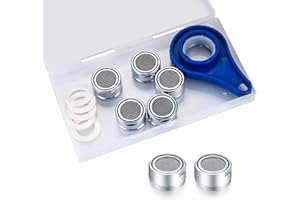 YOUYIDUN - 5 Pcs Bathroom Faucet Aerator Replacement Parts Kit, Kitchen Sink Faucet Aerator, 24.3mm Male Threads Aerator Faucet Filter with Gaskets and Wrench for Kitchen Bathroom Sink Faucet
