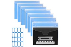 YOSENG 16 PCS Stamp and Die Storage Bag and Magnetic Sheet - Die Storage Set for Cutting,Scrapbooking,Storing Craft Dies, Embossers or Other Thin Metallic Items,and More-Blue