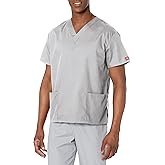 Dickies EDS Signature Scrubs for Women and Scrubs for Men, Unisex One Pocket V-Neck Top in Soft Brushed Poplin 83706