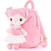 Gloveleya Toddler Backpack Kids Backpacks Rag Doll Girls Candy Doll Pink