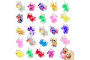 CHERISLPY 24 Pcs Unicorn Mini Sensory Squeeze Toy Pack for Kids Girls Boys, Stress Balls to Stress Reliever,Great for Kids Christmas Party Favors, (Unicorn)