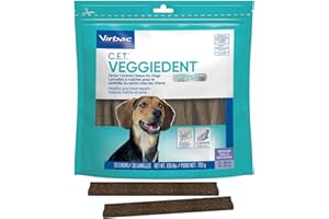Virbac C.E.T. VEGGIEDENT FR3SH Tartar Control Chews for Medium Sized Dogs 22 to 66 Pounds, 30 Chews, A Healthy Solution for C