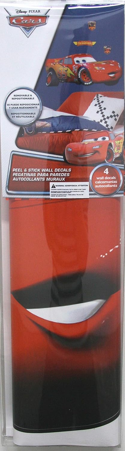 RoomMates Disney Pixar Cars Lightening Mcqueen Peel and Stick Giant Wall Decal: Home Improvement