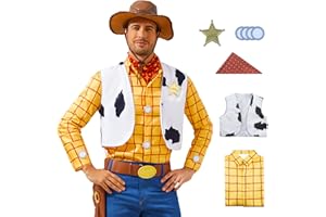 LILLIWEEN Woody Shirt Men's Plaid Button Down Long Sleeve Work Casual Shirt